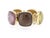 Gold Vintage Steve Vaubel Square Stone on Bezel With Inlayed Oval Connection Bracelet For Sale - Image 8 of 16