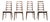 Danish Lis Chairs from Niels Kofoed, 1960s, Set of 4 For Sale