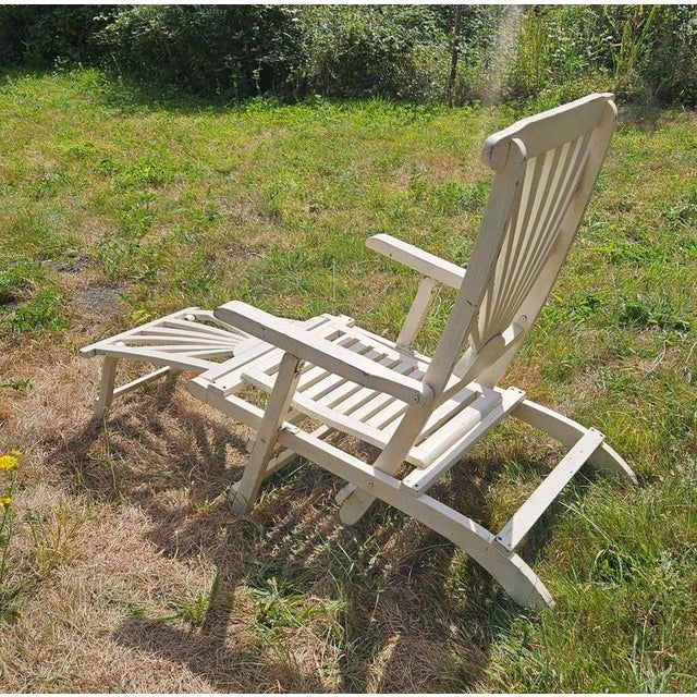 British Art Deco Folding Sunray Garden Lounger, 1930 For Sale - Image 9 of 18
