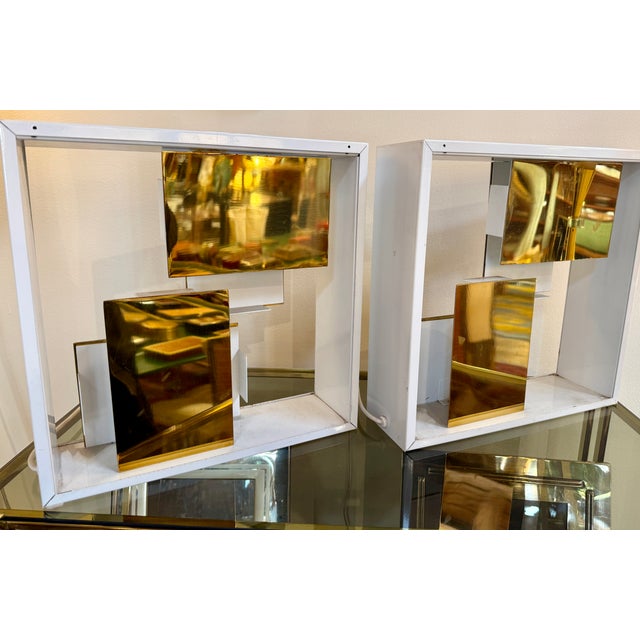 Pair of “Quadro Di Luce” Table Lamps by Gio Ponti for Pollice, Italy, 1960s For Sale - Image 14 of 18