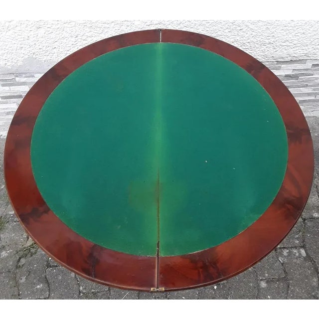 Antique German Gaming Table in Mahogany, 1860 For Sale - Image 9 of 10