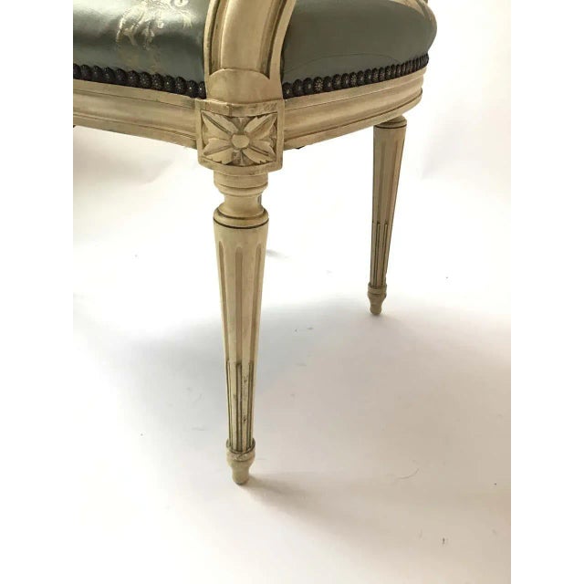 French 1960s Louis XVI Caned Back Armchairs - a Pair For Sale - Image 3 of 12