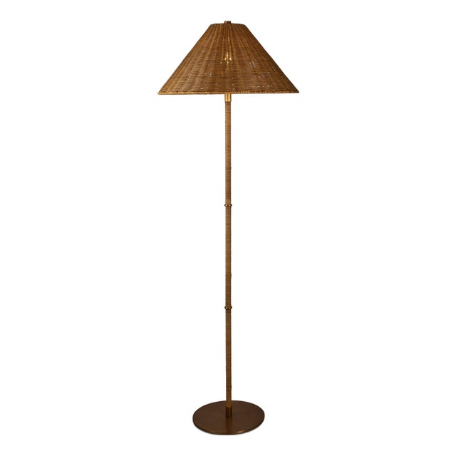 Malibu Rattan Floor Lamp For Sale
