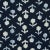 Inspired by traditional indigo resist-dye techniques, this hand-screened, pigment-printed floral is delicately diminutive...