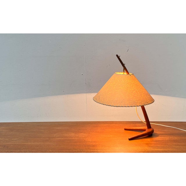 Mid-Century Modern Mid-Century Modern Teak Dornstab Table Lamp by A. Pöll for Kalmar, Vienna, 1950s For Sale - Image 3 of 18