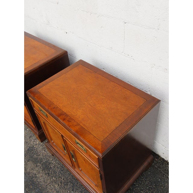 Century Hollywood Regency Nightstands End Bedside Tables a Pair 6363 For Sale - Image 14 of 17