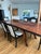Contemporary 1980s Imported Giorgio Collection Mahogany Dining Table With 6 Chairs - Set of 7 For Sale - Image 3 of 6