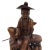 This is a Chinese hand-carved wooden statue, depicting the legendary figure Jiang Ziya (also known as Jiang Taigong), a...