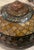 Rare & Beautiful Large 20” Authentic Brass Makers Mark Qouizel Collectables “Inglenook”Design Tiffany-Style Inverted Bowl Chandelier For Sale - Image 9 of 9