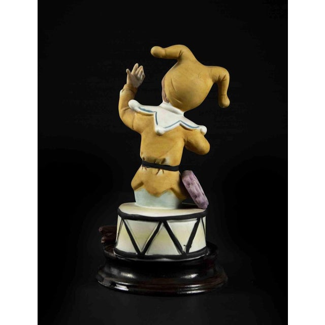 Vintage Terracotta Child Sculpture on Tambourine, Italy, 1970s For Sale - Image 3 of 5