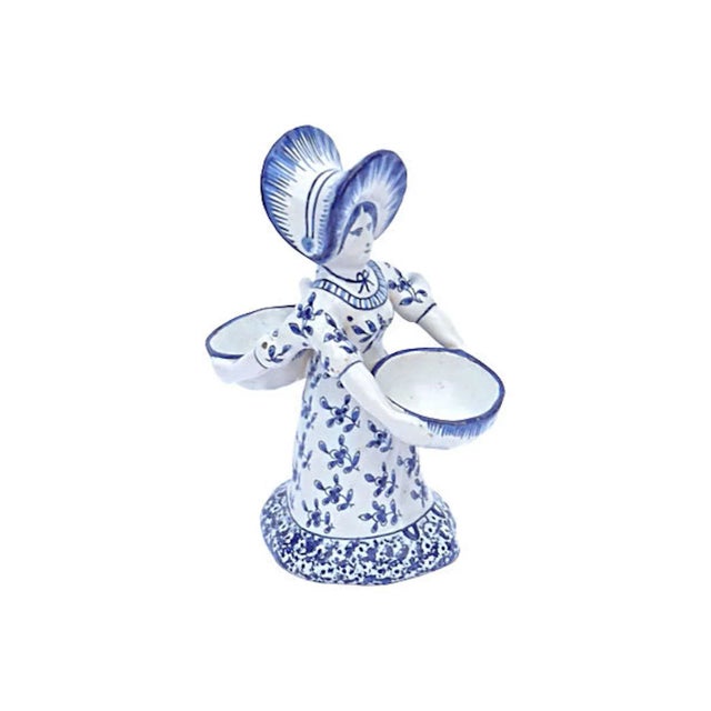 19th Century 19th Century Figurative Delft Double Maiden Figurine For Sale - Image 5 of 5