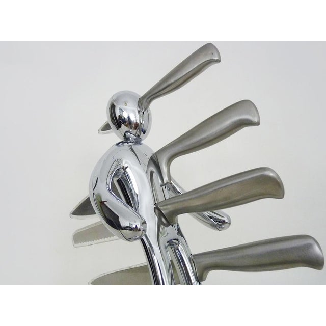 Knives and Knife Block by Raffaele Iannello for Viceversa, 1991, Set of 5 For Sale - Image 4 of 11