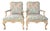 A Pair of Palm Beach Regency Coastal Style Bergere Armchairs by Sherrill Furniture. Circa 1980s For Sale