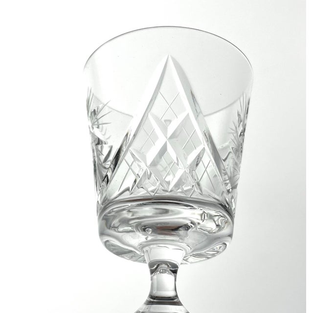 Glass Contemporary Ajka “Csopak” Set of 4 Crystal Claret Wine Glasses - Set of 4 For Sale - Image 7 of 8