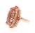 10.36 Carat Morganite Sapphire Diamond Rose Gold Cocktail Ring, Size 7 For Sale - Image 4 of 5