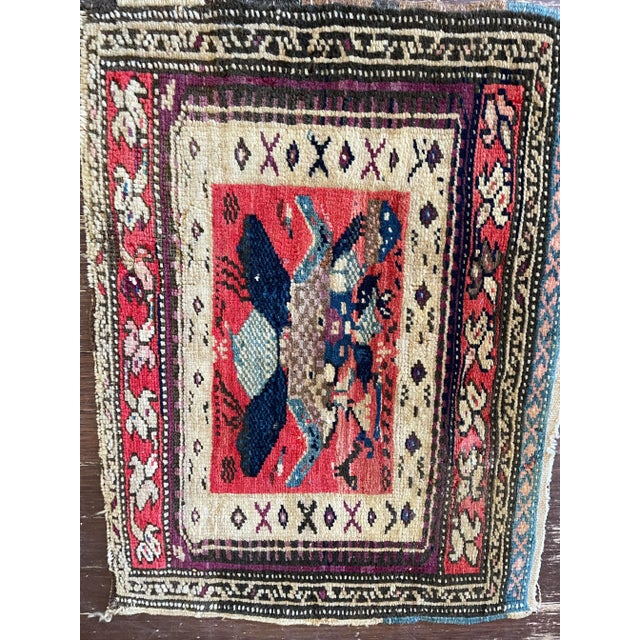 Late 19th Century Antique Turkish Oushak Yastik Anatolian Rug, Unusual For Sale - Image 5 of 8