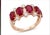2020s Natural Ruby 4.15cts & Diamond 0.45cts Ring in 14k Gold For Sale - Image 5 of 8