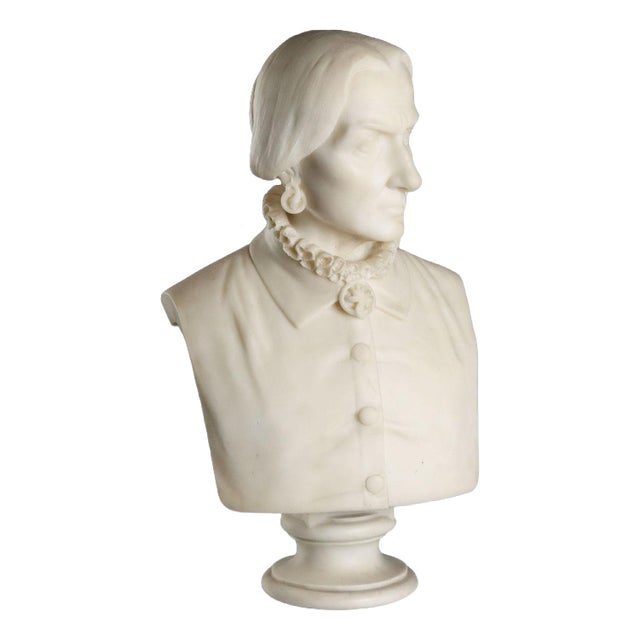 Bust of a Noble Lady, White Marble For Sale