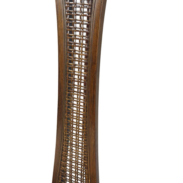 Pair of Vintage Mid-Century Modern High-Back Cane Dining Chairs, Stamped Denmark For Sale - Image 10 of 18