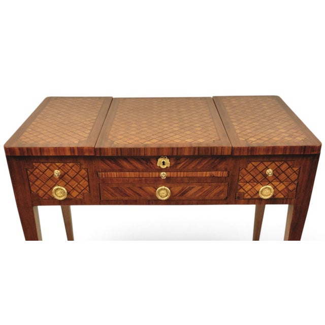 This exquisite French dressing table (poudreuse) from the turn of the 20th century perfectly embodies the pinnacle of...