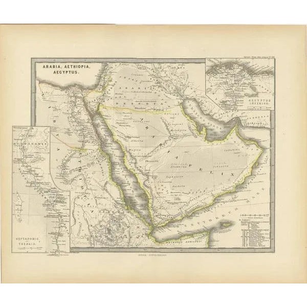 Paper Ancient Realms of Northeast Africa, Arabia, Ethiopia, and Egypt by Aeg, 1880 For Sale - Image 7 of 7