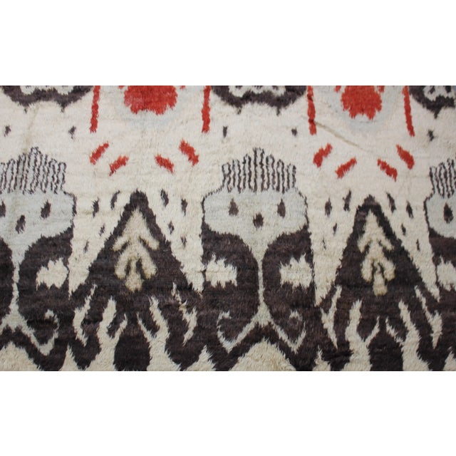 Modern Hand Knotted Ikat Rug - 9'2" X 12'5" For Sale - Image 3 of 6