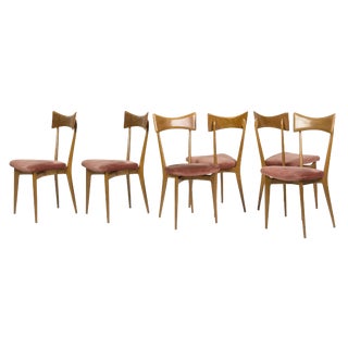 Vintage Dining Chairs by Ico Parisi for Ariberto Colombo, 1960s, Set of 6 For Sale