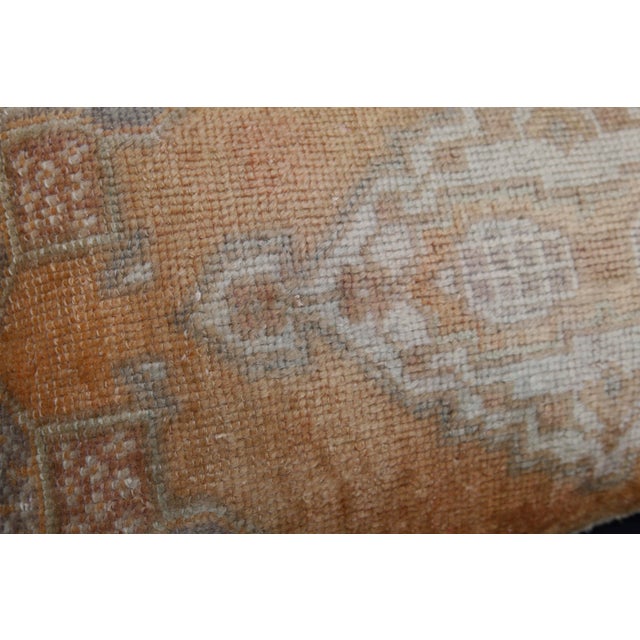 Handmade Turkish Rug Throw Pillow Cushion -15'' X 30'' For Sale - Image 10 of 11