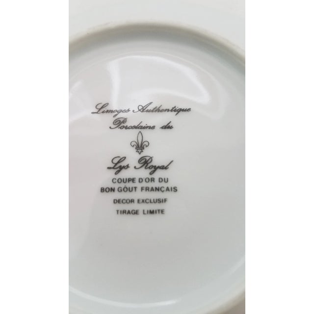 Ceramic 1940s Limoges Authentique Porcelaine Du Lys Royal 4 Cups and Saucers - Set of 8 For Sale - Image 7 of 8