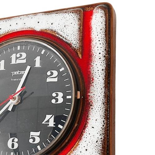 Mid-Century Modern Vintage Junghans Peter Ceramic Wall Clock, 1960s For Sale - Image 3 of 6