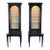 Louis XVI French Ebonized Bookcase Vitrine Cabinets, Baker Furniture, 1960's For Sale