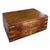 Traditional Antique Brass Inlaid Wooden Dressing Vanity Travel Box For Sale - Image 3 of 6