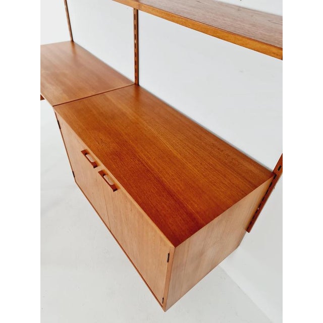Brown Danish Modern Modular Teak Shelving System by Kai Kristansen for Fh Möbel, Denmark, 1960s For Sale - Image 8 of 11