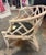 Almond Vintage Henry Link Rattan Dining Set. Palm Beach Regency For Sale - Image 8 of 18