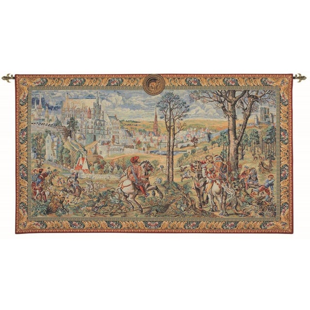 This 16th Century masterpiece is one of the series of tapestries known as The Hunts of the Emperor Maximilian which is...