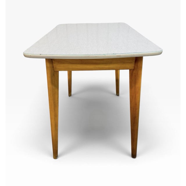 Wood Mid-Century Modern Heywood Wakefield Style Arts & Crafts Writing Desk Work Table For Sale - Image 7 of 8
