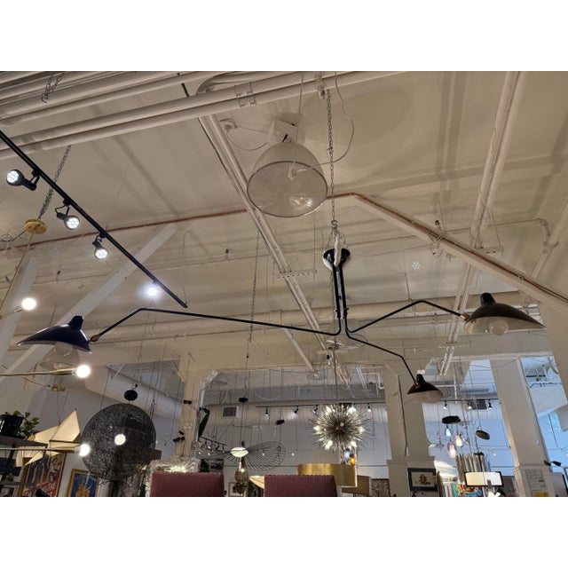 Modern Serge Mouille Rotating Arm Ceiling Lamp For Sale - Image 3 of 12