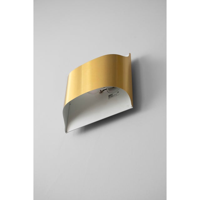 Minimalist wall lamp from the 1970s, designed by designers Rolf Krüger and Dieter Witte for the manufacturer STAFF...