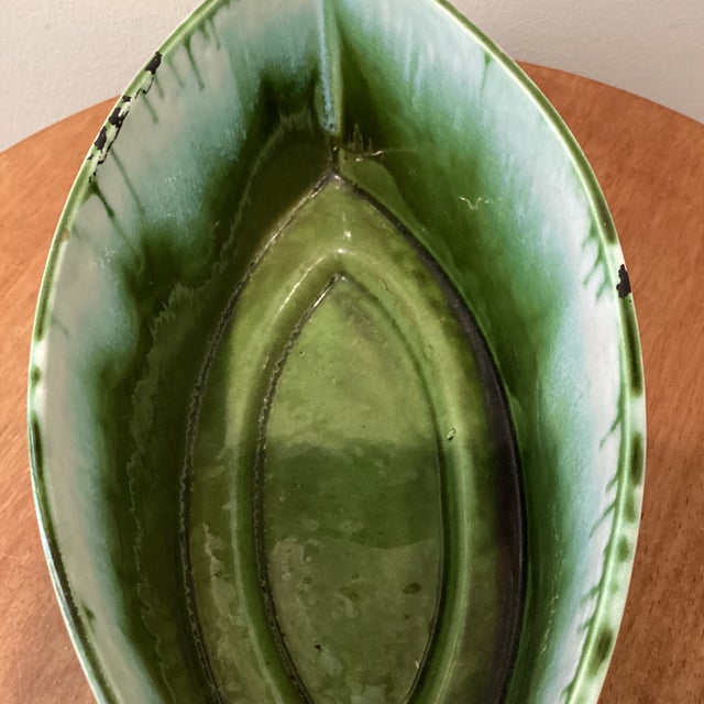 Late 20th Century Unique Japanese Ceramic Flowers Vessels With Green Glaze Tetsu Suzuki Style For Sale - Image 5 of 12