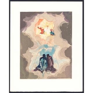 1963 Dalí Divine Comedy Engraving Paradis Chant 16 "Chronologie De Cacciaguida" (Cacciaguida Chronology) For Sale