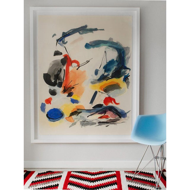 Mid-Century Modern Colorful Print With Primary Colors - Unframed Giclée on Watercolor Paper For Sale In Los Angeles - Image 6 of 6