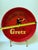 Red 1930s William Gretz Brewing Co. Tin Litho Beer Serving Tray For Sale - Image 8 of 8