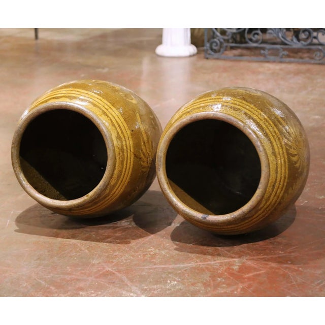 Pair of 19th Century Thai Glazed Earthenware Dragon Jars For Sale - Image 13 of 16