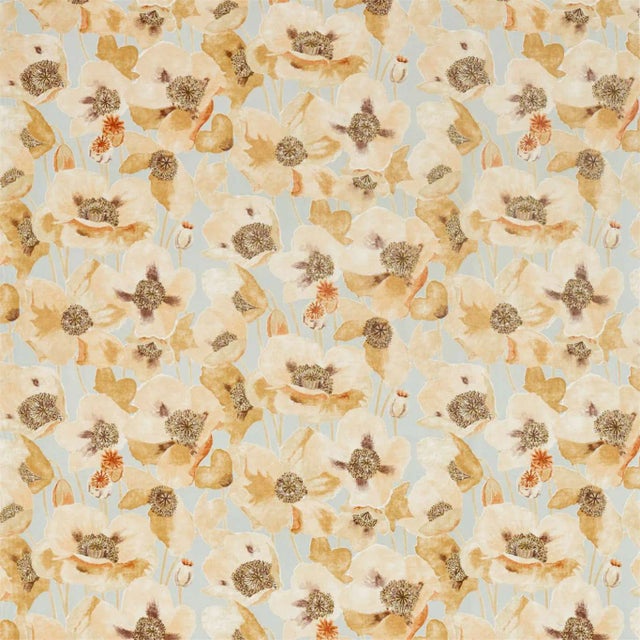 Sanderson Embleton Fabric in Sienna/Dove - a Sample For Sale