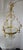 Metal Vintage 1990s Neoclassical Brass & Crystal Bell-Jar Pendant Chandelier For Sale - Image 7 of 12