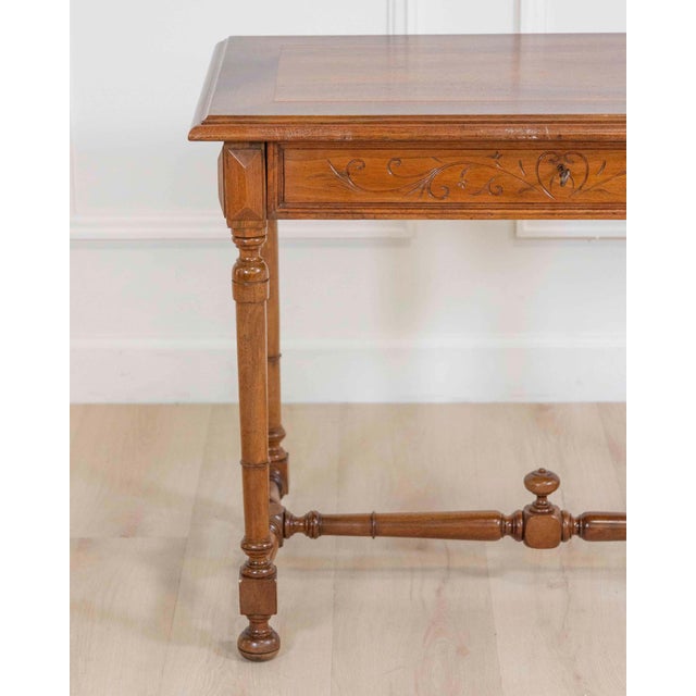 Italian 19th Century Walnut Writing Table For Sale - Image 11 of 11