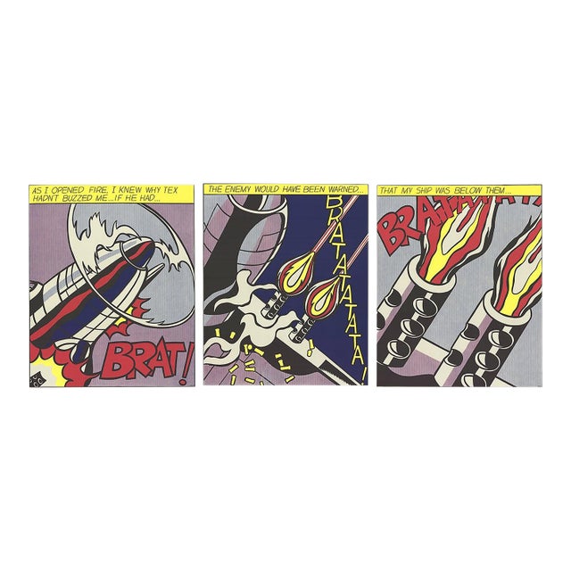 Roy Lichtenstein as I Opened Fire (triptych), 1997 For Sale