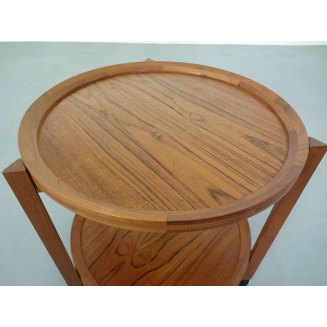 Vintage Teak Serving Trolley from Sika Møbler, Denmark, 1960s For Sale - Image 13 of 16