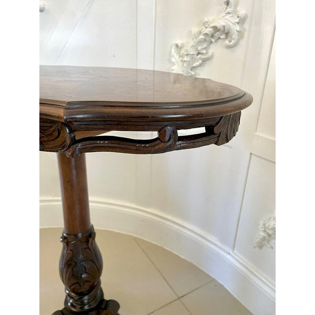 Antique Victoria Swiss Walnut Swiss Black Forest Table, 1860s For Sale - Image 15 of 18