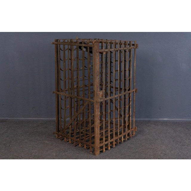 Vintage Steel Wine Rack For Sale - Image 4 of 18